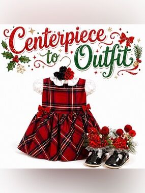 Plaid and Bows Centerpiece For Baby Shower, Little Girls Birthday
